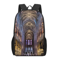 Notre Dame de Paris 3D Print School Backpack for Boys Girls Teenager