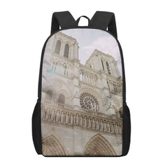 Notre Dame de Paris 3D Print School Backpack for Boys Girls Teenager