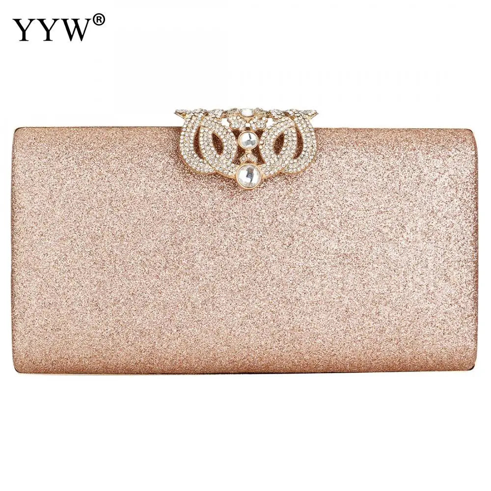 Sequin Clutch Bag Evening Purse Chain Rhinestone Shoulder Wallet
