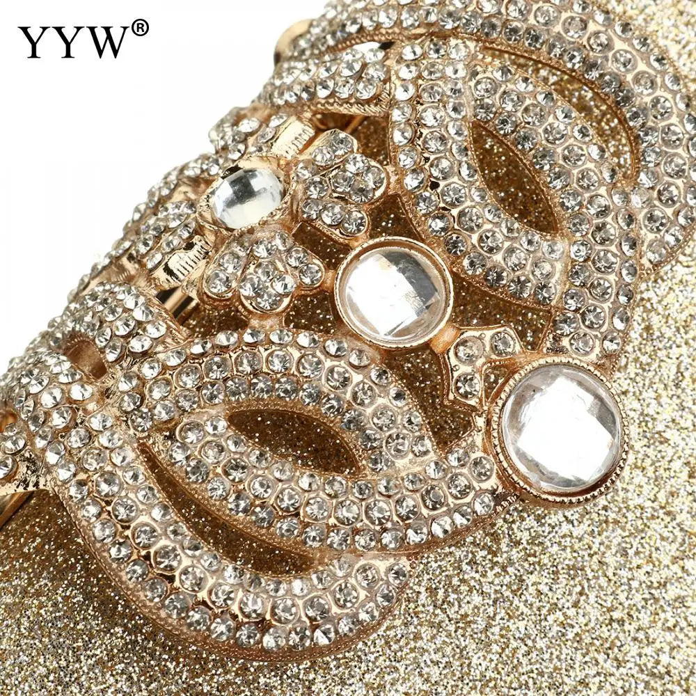 Sequin Clutch Bag Evening Purse Chain Rhinestone Shoulder Wallet