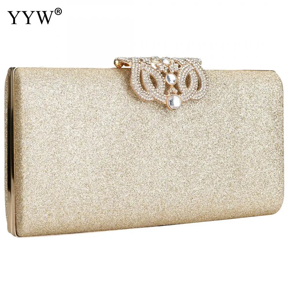 Sequin Clutch Bag Evening Purse Chain Rhinestone Shoulder Wallet
