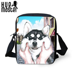 Mini Dog Pattern Messenger Bag for Women