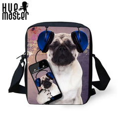 Mini Dog Pattern Messenger Bag for Women