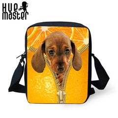 Mini Dog Pattern Messenger Bag for Women