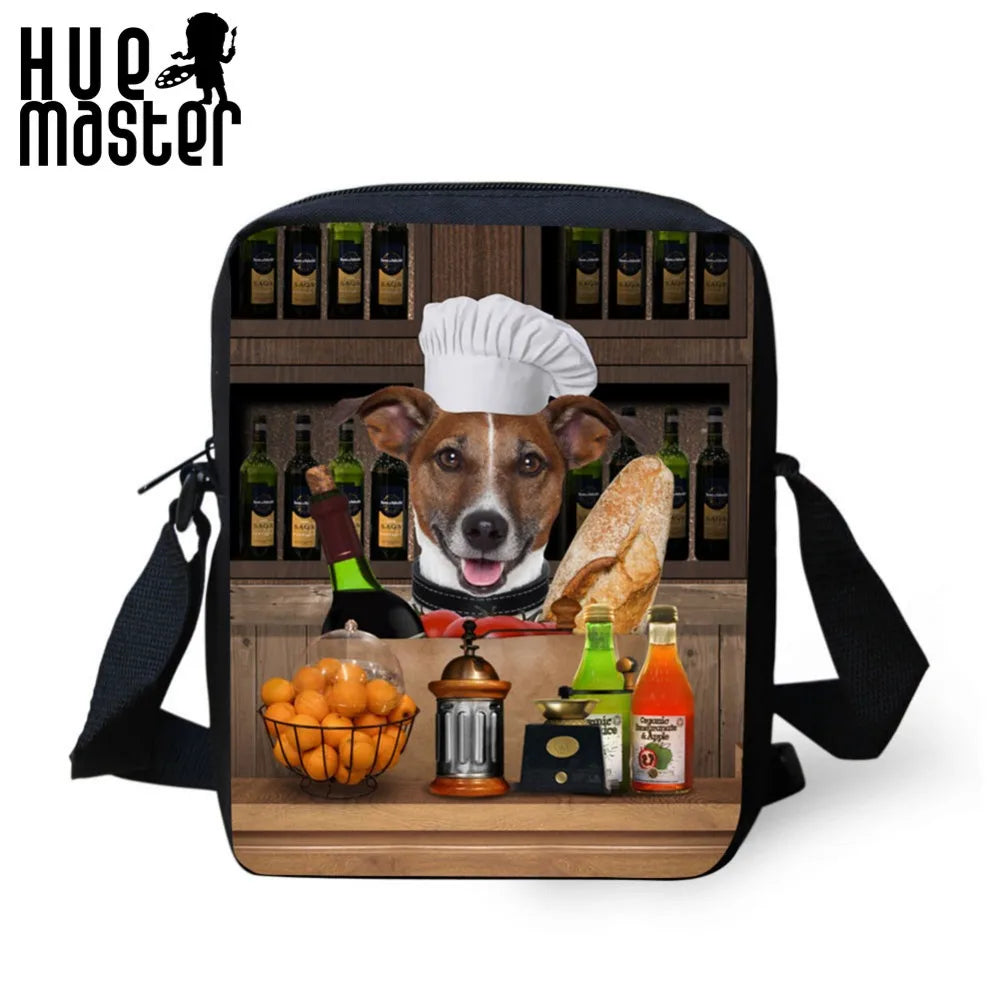 Mini Dog Pattern Messenger Bag for Women
