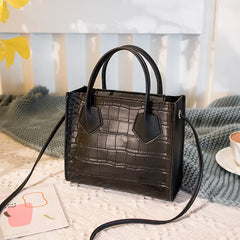Crocodile Pattern Small Square Handbag Shoulder Messenger Bag