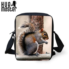 Squirrel Pattern Messenger Bag for Women Travel or Shopping