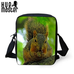 Squirrel Pattern Messenger Bag for Women Travel or Shopping