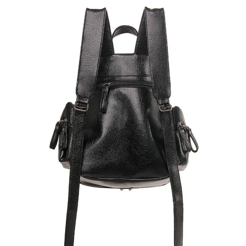 Stacy Bag 072716 Lady PU Leather Backpack Casual Travel Bag
