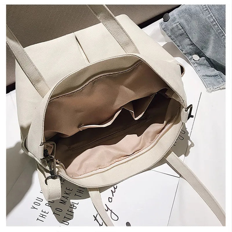 Casual Wind Canvas Shoulder Bag Single Satchel Handbag