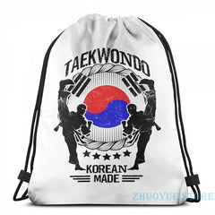 Taekwondo Martial Art Sport Kick Shirt USB Charge Backpack Men School Bags