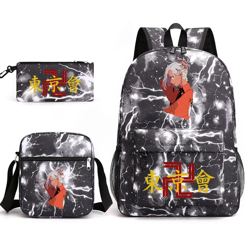 Tokyo Revengers Printed Backpack Teen Bag Men's Laptop Bag Canvas School Bag