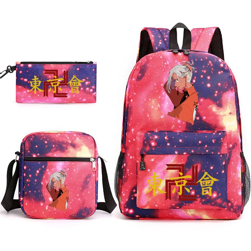 Tokyo Revengers Printed Backpack Teen Bag Men's Laptop Bag Canvas School Bag