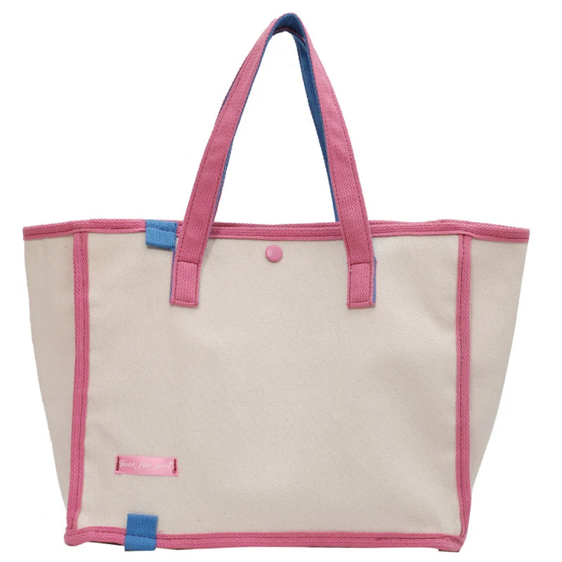 Large Capacity Women's Canvas Tote Bag for Shopping
