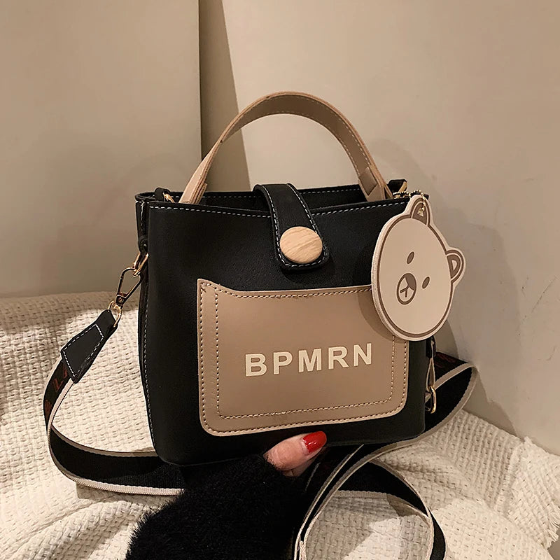 Women's Travel Tote Bag, Messenger Bucket Bag