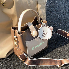 Women's Travel Tote Bag, Messenger Bucket Bag