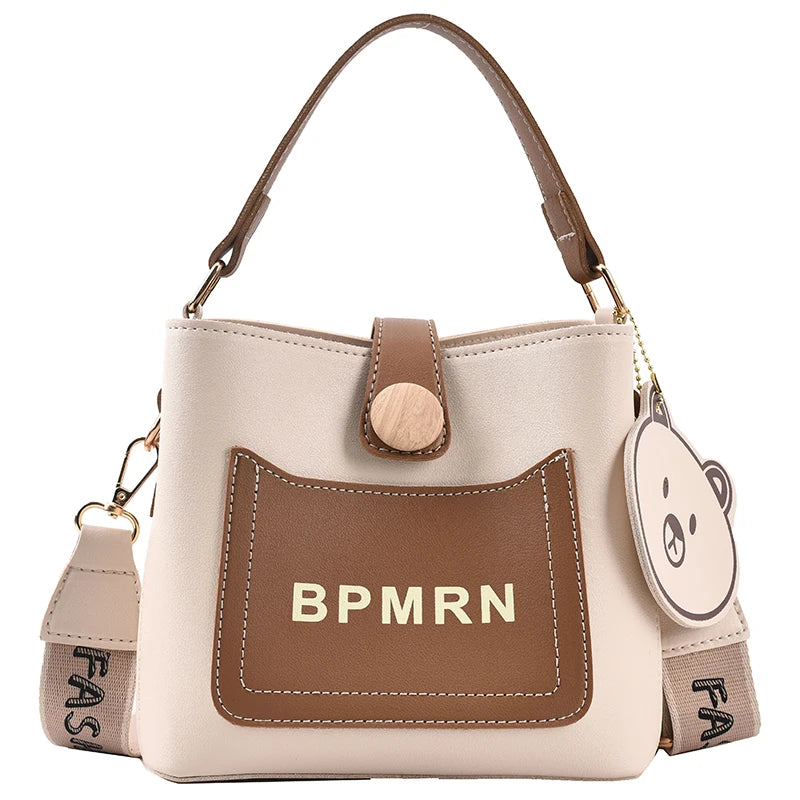 Women's Travel Tote Bag, Messenger Bucket Bag