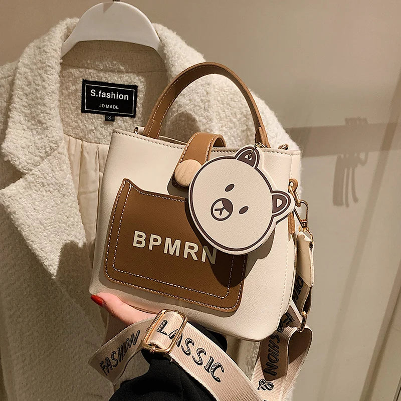 Women's Travel Tote Bag, Messenger Bucket Bag