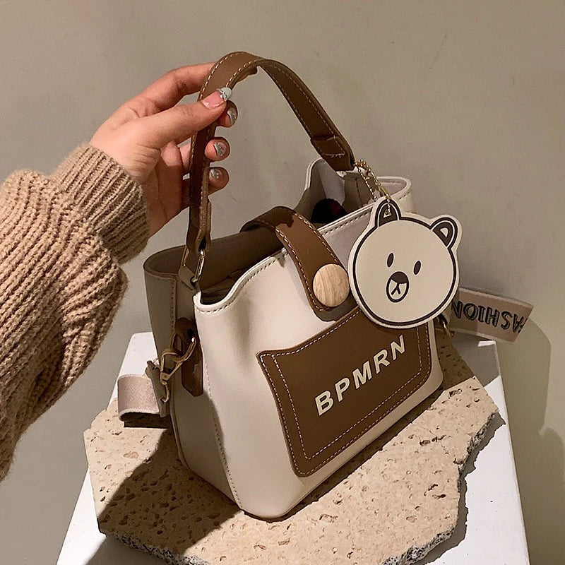Women's Travel Tote Bag, Messenger Bucket Bag