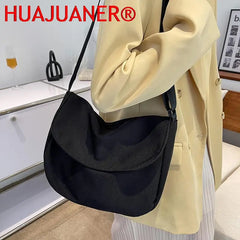 Solid Women Crossbody Bag Ladies Shoulder Bag Waterproof Nylon Women'S Handbags