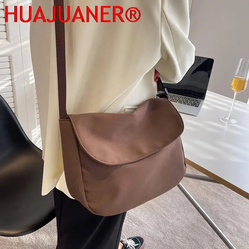 Solid Women Crossbody Bag Ladies Shoulder Bag Waterproof Nylon Women'S Handbags
