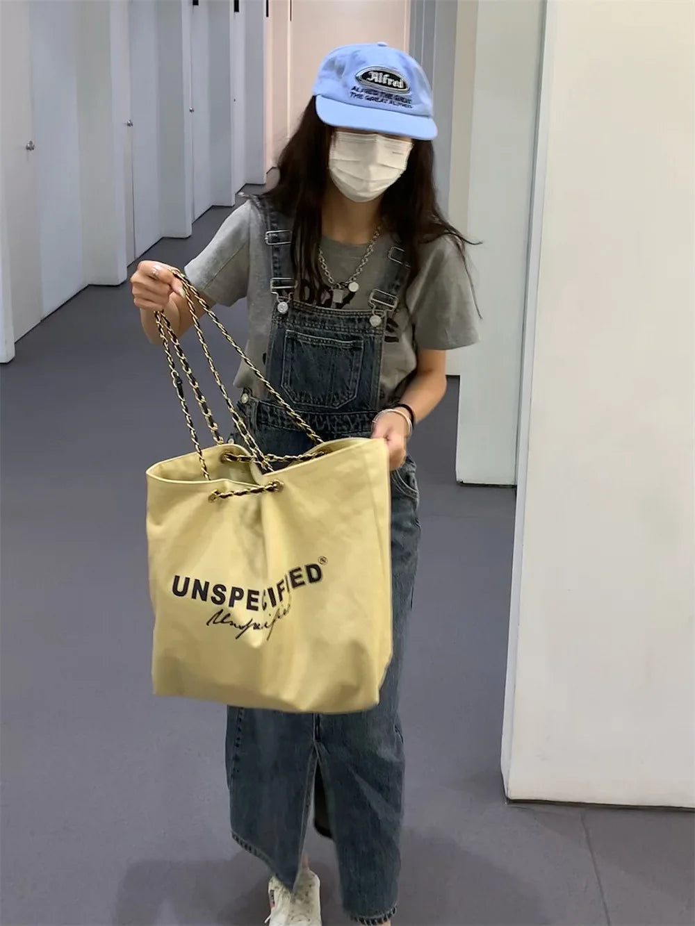 Metal Chain Square Shoulder Bag for Women