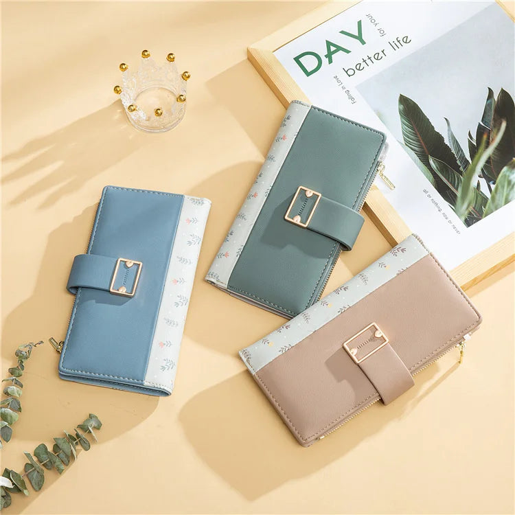 Women's Long Zipper Wallet with Phone Pocket