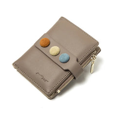 Women's Multi-card Short Wallet with Belt Buckle