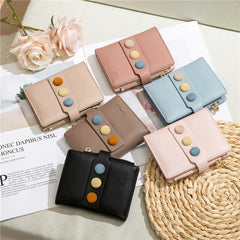 Women's Multi-card Short Wallet with Belt Buckle