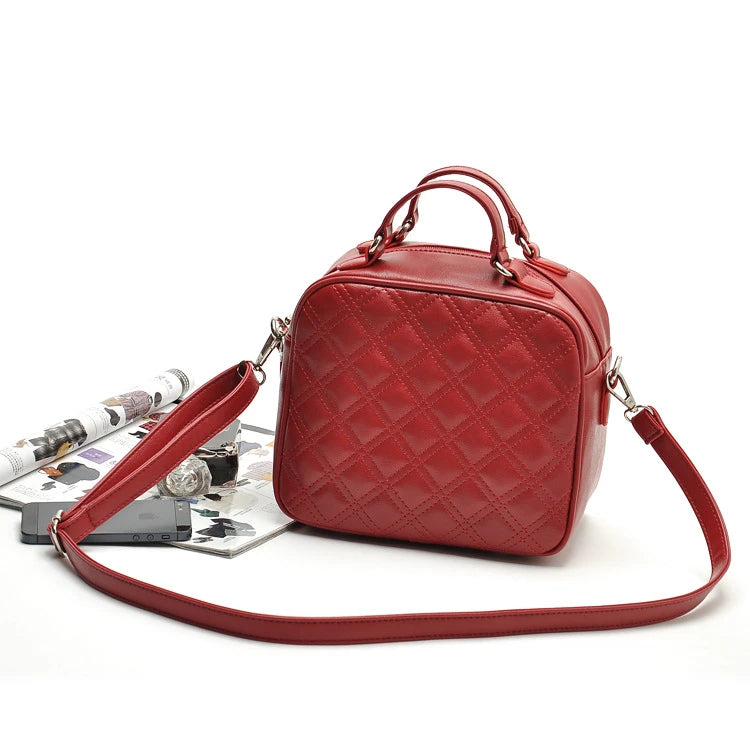 Vintage Casual High-Grade Small Flap PU Leather Handbag Women Tote Clutch Purse