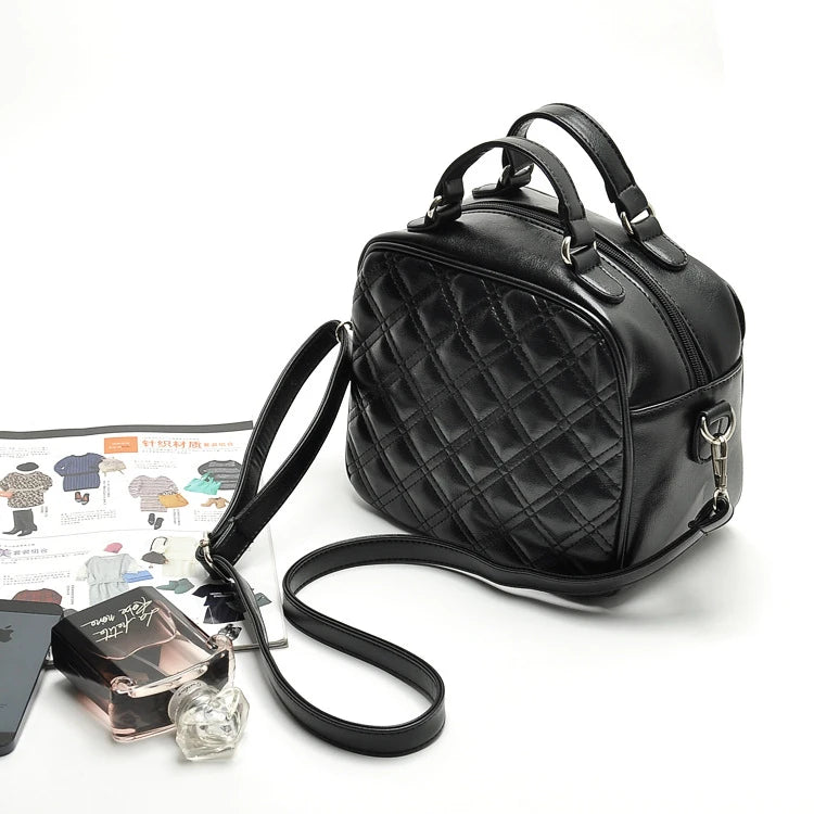 Vintage Casual High-Grade Small Flap PU Leather Handbag Women Tote Clutch Purse