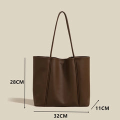 Vintage Large Capacity Women Messenger Bag Soft Leather 2pcs Set