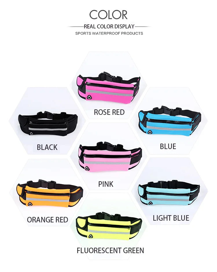 Waterproof Waist Bag Running Phone Holder Gym Women Cycling Belt