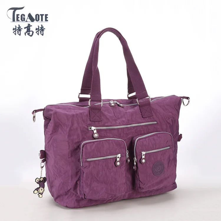 Waterproof Double Shoulder Bag High Nylon Handbag