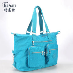 Waterproof Double Shoulder Bag High Nylon Handbag