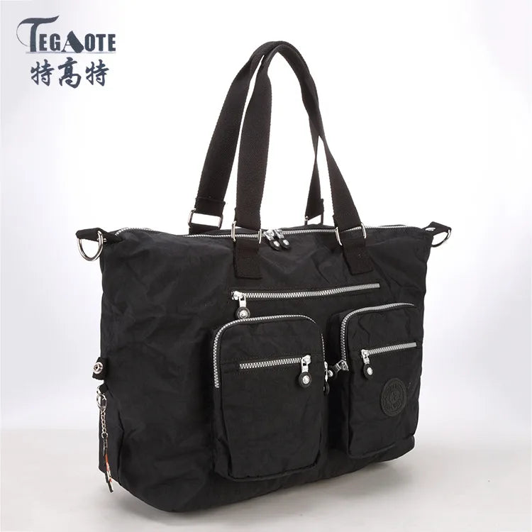 Waterproof Double Shoulder Bag High Nylon Handbag