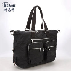 Waterproof Double Shoulder Bag High Nylon Handbag