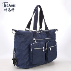 Waterproof Double Shoulder Bag High Nylon Handbag
