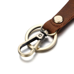 PU Leather Belt Keychain Retro Gift Key Ring Car Men Women Car Keyring
