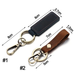 PU Leather Belt Keychain Retro Gift Key Ring Car Men Women Car Keyring