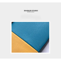 Two-Color Stitching Leather Women's Bag Shoulder Crossbody Small Cowhide Bag