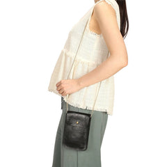 Cow Leather Crossbody Purse for Women with Cell Phone Pocket