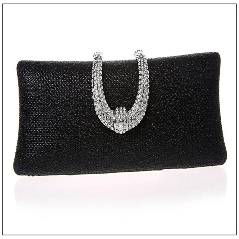 Women Diamond Evening Bags Clutch Hard Box Clutches Bags Crystal Buckle