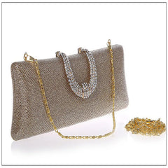 Women Diamond Evening Bags Clutch Hard Box Clutches Bags Crystal Buckle