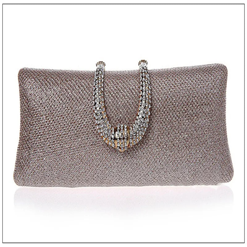 Women Diamond Evening Bags Clutch Hard Box Clutches Bags Crystal Buckle