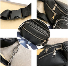 Large Leather Fanny Pack Waist Belt Bag Hip Pouch Travel bags