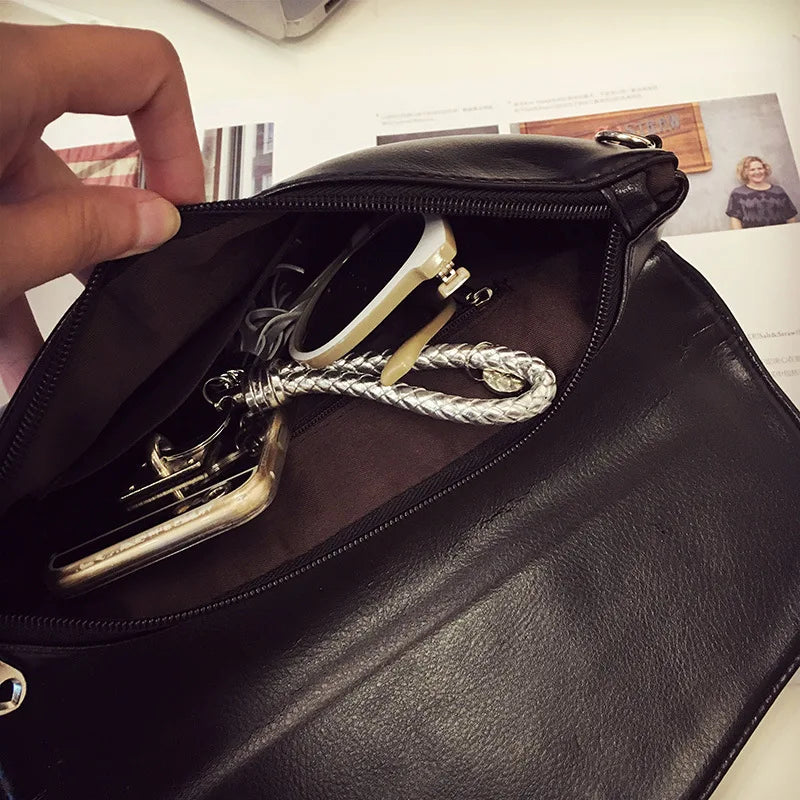 Women's Tassel Bling Clutch Handbag Envelope Party Chain Bag
