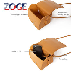 High Leather Handbag Casual Shoulder Crossbody Doctor Bag Retro Small Square Bag