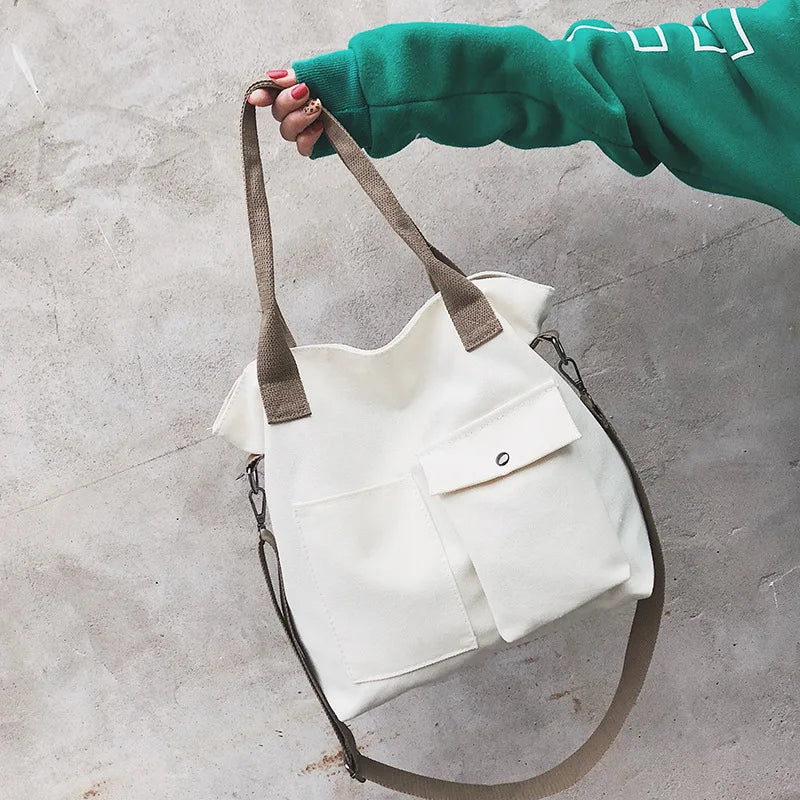 Canvas Crossbody Bag for Women, Retro Shoulder Handbag