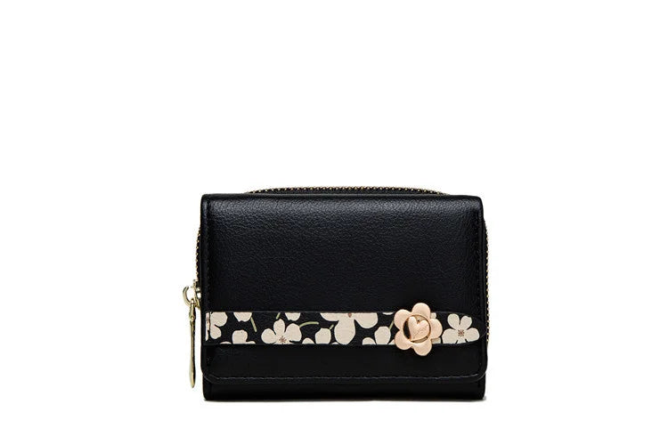 Printed Small Fresh Wallet Multi-function Card Bag Short Wallet